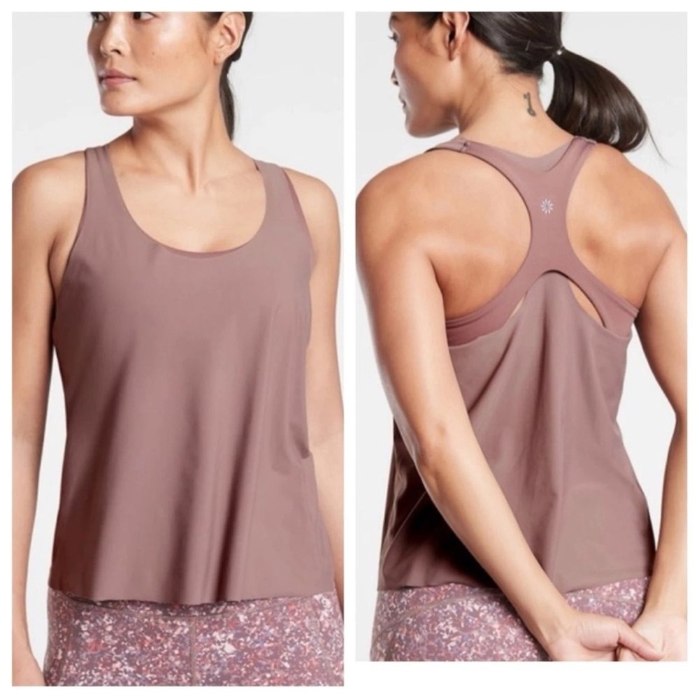 Athleta Ultimate 2 in 1 built in bra tank size large